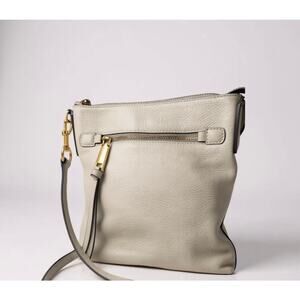 Marc Jacobs Winter White Leather Crossbody Messanger Bag EUC!